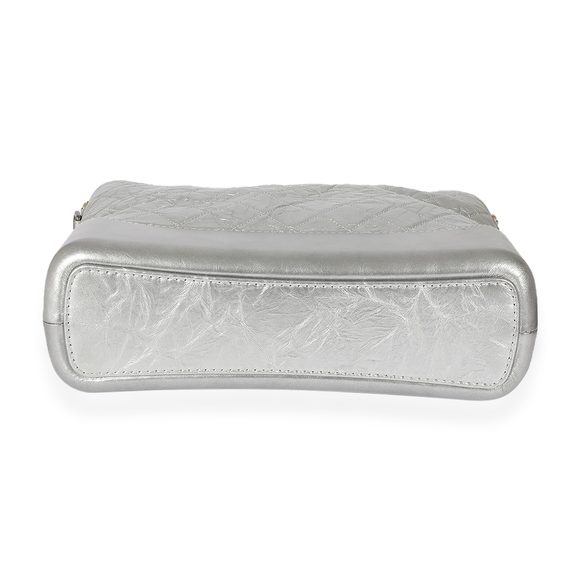 Chanel Silver Quilted Aged Calfskin Large Gabrielle Hobo - Picture 4 of 6